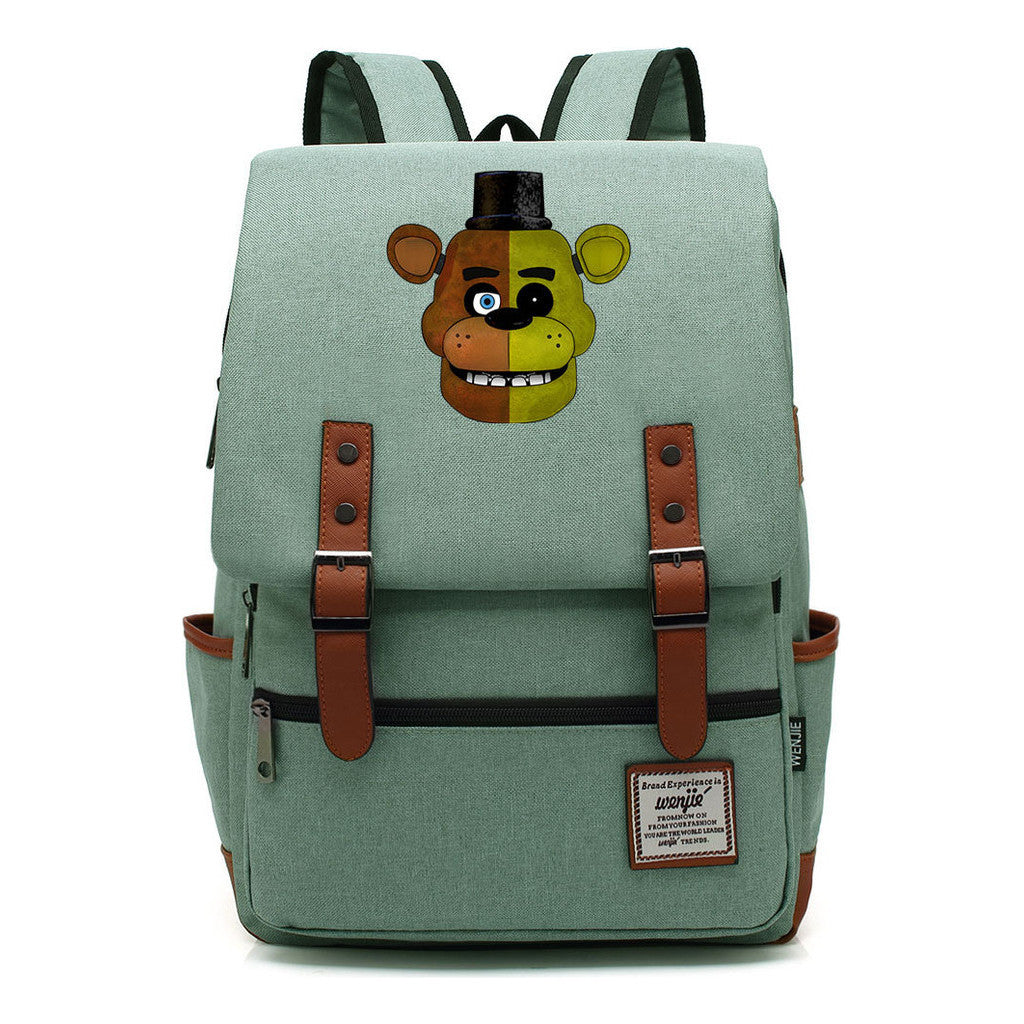 Toy Bear Game Printed Youth Student Backpack For Men And Women, Casual Belt Buckle, Classic Backpack