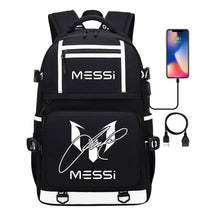 Sports Football Star Printed Usb Youth Student Backpack, Men's And Women's Backpack, Leisure Travel Bag