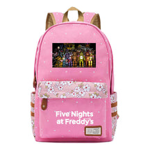 Toy Bear Game, Fashionable Print, Teenage Girl Student Backpack, Casual Canvas Backpack