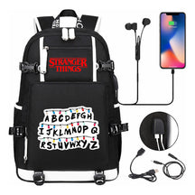 Strange Story Printed Usb Youth Student Backpack For Men And Women's Leisure Travel Backpack