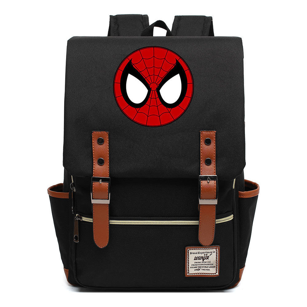 Superhero Printed Youth Student Backpack, Classic Backpack For Men And Women