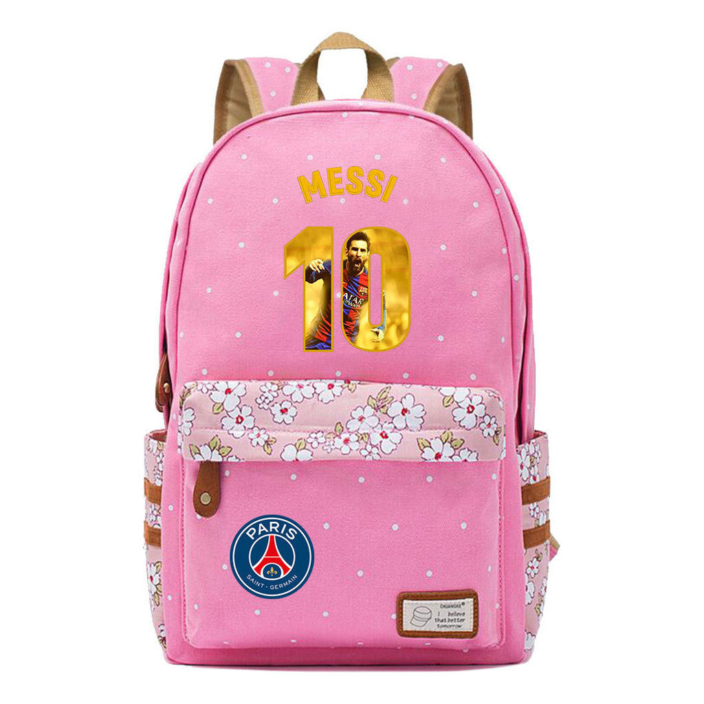 Sports Football Star Printed Youth Student Backpack For Men And Women's Leisure Backpack