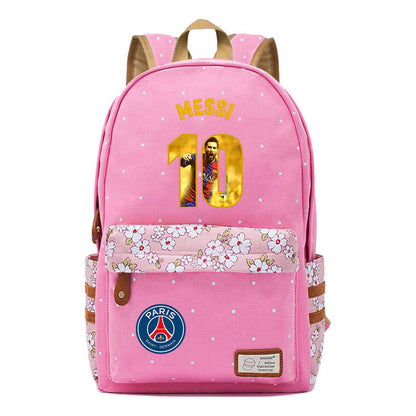 Sports Football Star Printed Youth Student Backpack For Men And Women's Leisure Backpack