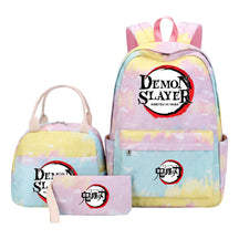 Cartoon Fashion Student Girls School Bag Lunch Bag Three Piece Set Backpack Set