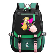 Cartoon Fashion Usb Youth School Bag For Boys And Girls Casual Ribbon Flip Backpack