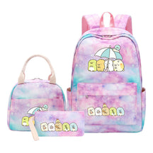 Game Corner Biology Student Girls School Bag Lunch Bag Three Piece Set Backpack Set
