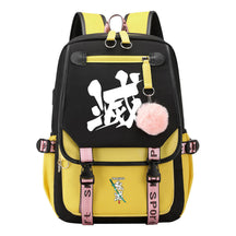 Cartoon Fashion Usb Youth Middle School Backpack For Boys And Girls Casual Woven Strap Flip Back Backpack