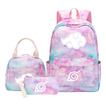 Naruto Teenage Student Girls School Bag Lunch Bag Three Piece Set Backpack Set