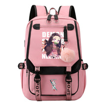 Cartoon Fashion Usb Youth Student School Bag Casual Ribbon Flip Backpack