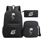 Anime Naruto Starry Sky Student School Bag Three Piece Set Backpack Set