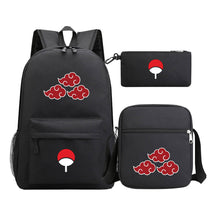 Anime Naruto Starry Sky Youth School Bag Three Piece Set For Men And Women Backpack Set