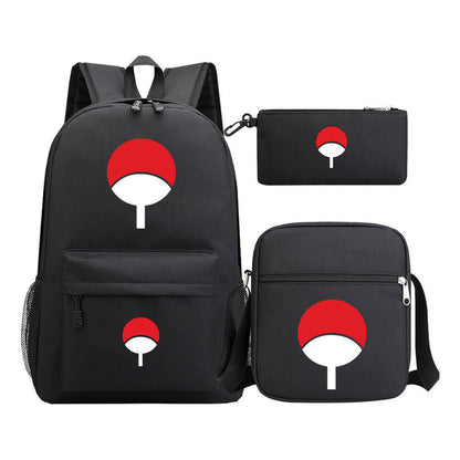 Naruto Starry Sky Youth School Bag Three Piece Set For Boys And Girls Backpack Set
