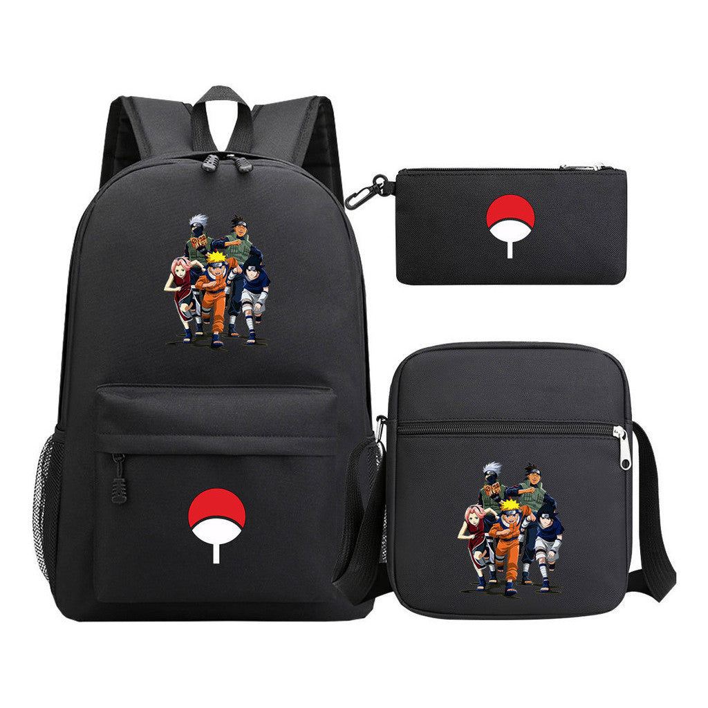 Naruto Starry Sky Youth School Bag Three Piece Set For Boys And Girls Backpack Set