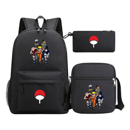 Naruto Starry Sky Youth School Bag Three Piece Set For Boys And Girls Backpack Set