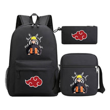 Anime Naruto Starry Sky Youth School Bag Three Piece Set For Boys And Girls Backpack Set