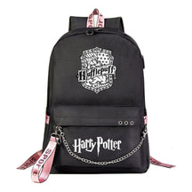 Fashion School Of Witchcraft And Wizardry Badge Usb Youth Student Backpack For Men And Women's Leisure Travel Backpack