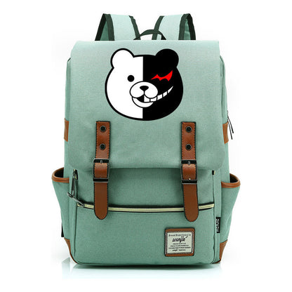 Printed Teenage Student Backpack For Men And Women With Casual Belt Buckle Classic Backpack