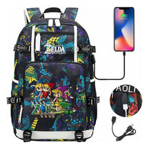 Legend Of Zelda Usb Youth Student Backpack For Leisure Travel Backpack