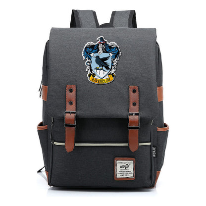 School Of Witchcraft And Wizardry Printed Student School Bag Casual Belt Buckle Classic Backpack