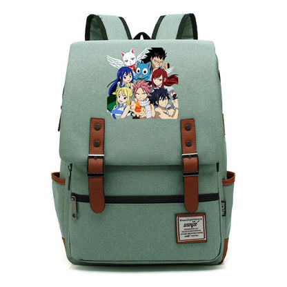 Printed Teenage Student Backpack For Men And Women With Casual Belt Buckle Classic Backpack 38*27*12.5cm