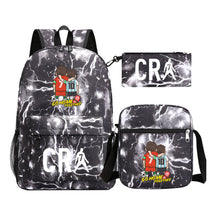Football Star Cristiano Ronaldo Printed Youth Student Backpack 3pcs/Set Backpacks