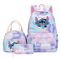 Interstellar Baby Stitch Youth Student Girls School Bag Lunch Bag Three Piece Set Backpack Set