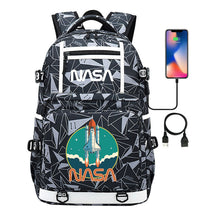 Fashionable Space Printed Usb Student Backpack Backpack Leisure Travel Backpack