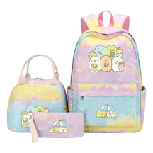 Game Corner Biology Youth School Bag Lunch Bag Three Piece Set Backpack Set