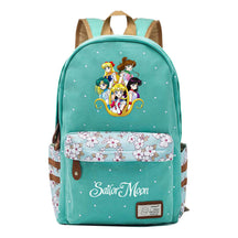 Anime Beauty Girl Warrior Youth School Bag Fragmented Flower Leisure Backpack