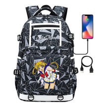 Anime Beauty Girl Warrior Usb Youth Student School Bag Men's And Women's Backpack Leisure Travel Backpack