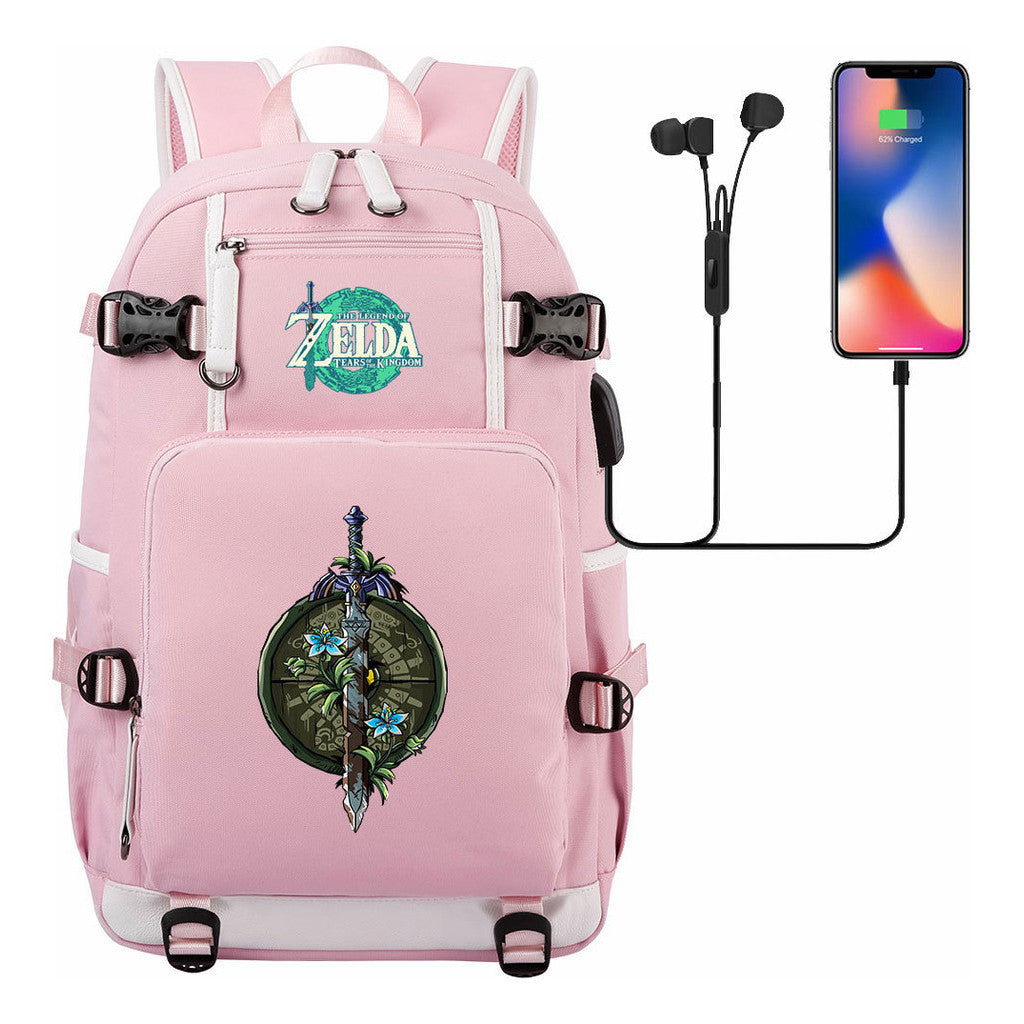 Printed Student Backpack For Men And Women With Large Capacity Leisure Travel Backpack