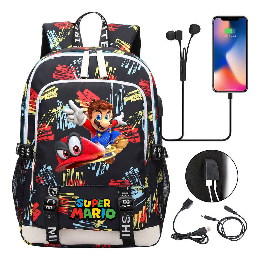 Usb Youth Student Backpack For Men And Women's Leisure Sports Backpack