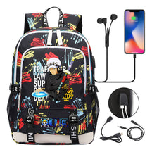 Pirate King Print Youth Student Backpack Usb Casual Backpack