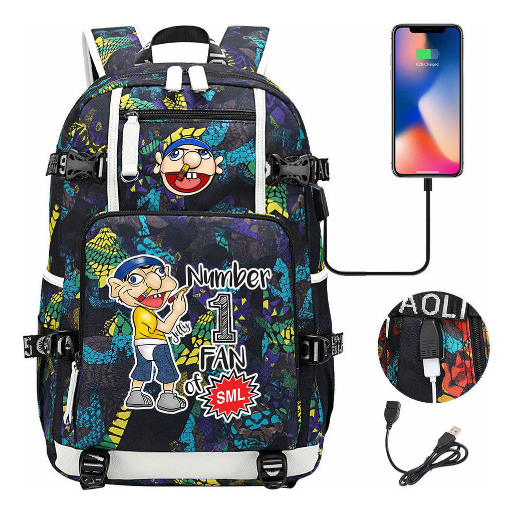 Printed Youth Student Backpack, Backpack, Leisure Travel Backpack