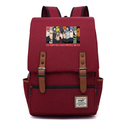 Naruto Printed Student Backpack Casual Belt Buckle Classic Backpack