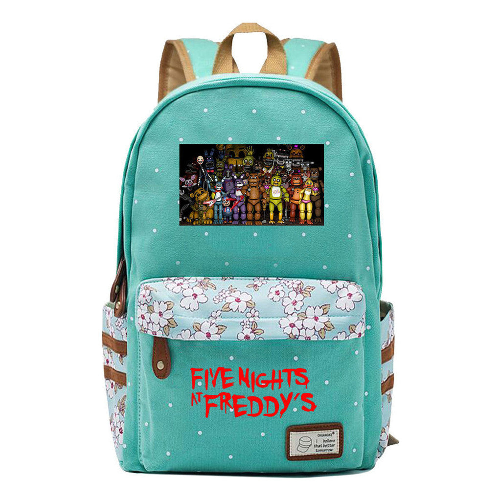 Toy Bear Game Fashion Printed Youth Girls School Bag Men's And Women's Leisure Canvas Backpack