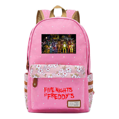 Toy Bear Game Fashion Printed Youth Girls School Bag Men's And Women's Leisure Canvas Backpack