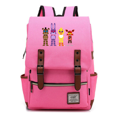 Toy Bear Game Printed Youth Student School Bag Casual Classic Backpack