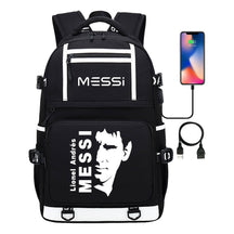 Sports Football Star Printed Usb Youth Student Backpack, Men's And Women's Backpack, Leisure Travel Bag