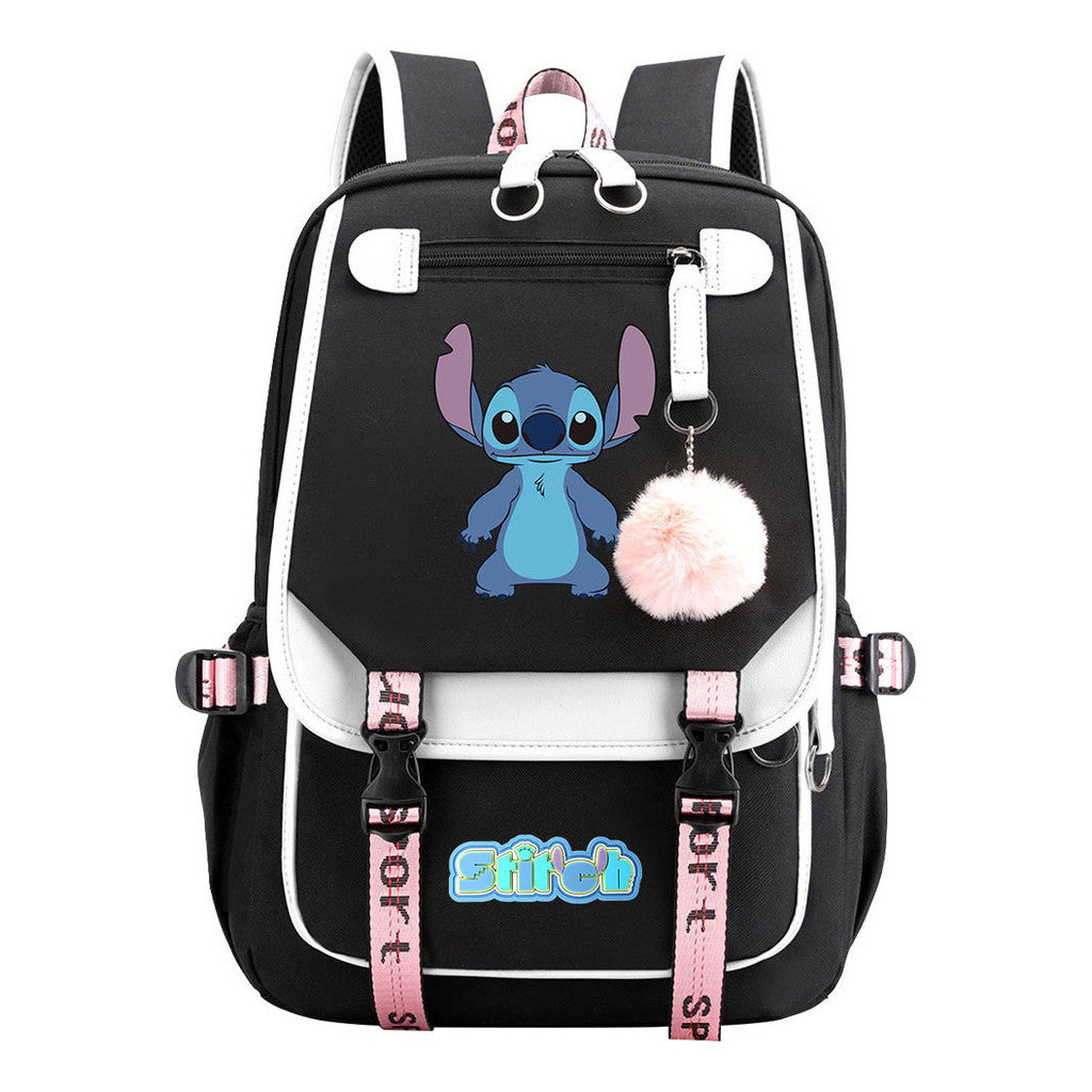 Usb Youth Backpack With Casual Woven Strap Flap Backpack