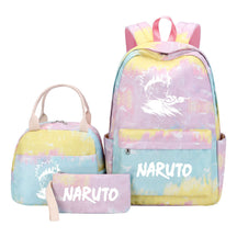Naruto Teenage Student Girls School Bag Lunch Bag Three Piece Set Backpack Set