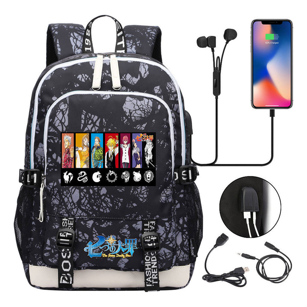 Junior Student Backpack Usb Leisure Backpack For Boys And Girls