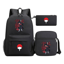 Anime Naruto Starry Sky Youth School Bag Three Piece Set For Men And Women Backpack Set