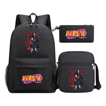 Anime Naruto Starry Sky Student School Bag Three Piece Set For Men And Women Backpack Set