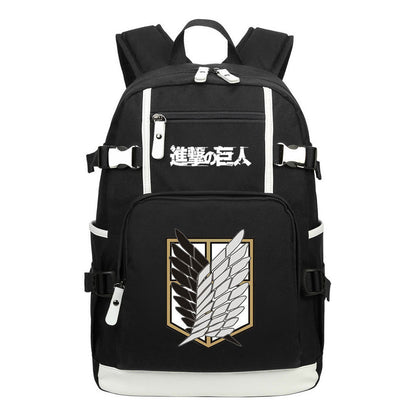 Giant Wings Of Cartoon And Anime Attack Youth Student Backpack, Leisure Travel Backpack