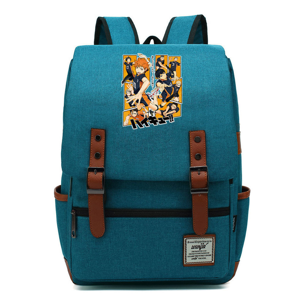 Volleyball Youth Printed Youth School Bag Casual Belt Buckle Classic Backpack
