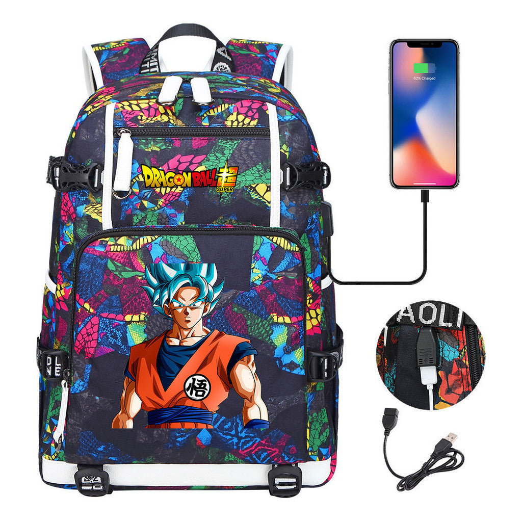 Fashionable Sun Wukong Usb Large Capacity Student Backpack For Leisure Travel Backpack