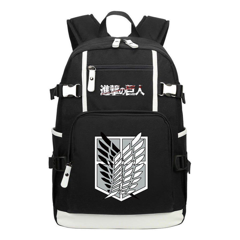 Giant Wings Of Cartoon And Anime Attack Student Backpacks, Men's And Women's Backpacks, Leisure Travel Backpacks
