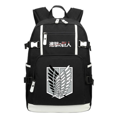 Giant Wings Of Cartoon And Anime Attack Student Backpacks, Men's And Women's Backpacks, Leisure Travel Backpacks