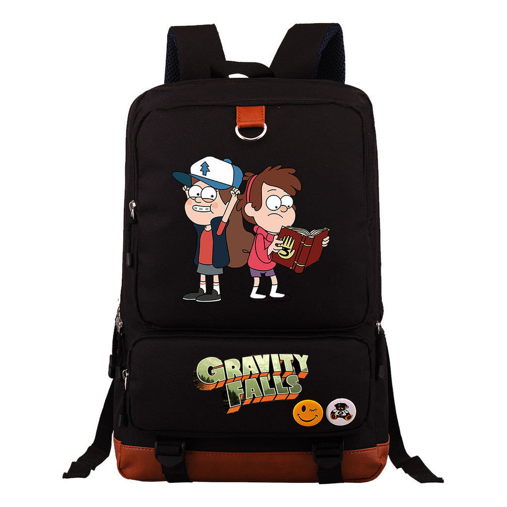 Strange Town Youth Student School Bag Large Capacity Travel Bag Men's And Women's Backpack